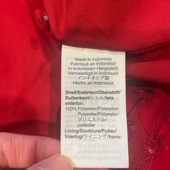 NWT Madewell Sz 0 Hazelwood Wrap-Front Mini Dress in Windswept Floral Red - Picture 12 of 15